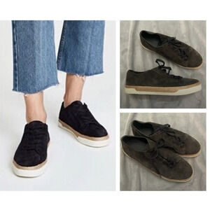 Vince Jadon Suede Low Top Espadrille Sneaker/Gray Size 8